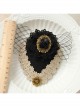 British Retro Gothic Black Net Gauze Bow Ladies And Ladies Small Top Hat Headwear Hair Accessories