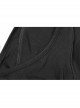 Metal Ring Bandage Big Collar Short Sleeve Black Punk Tight T-Shirt