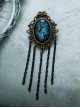 Bronze Halloween Gothic Style Dark Tassel Brooch Personality Badge Costume Matching Accessories
