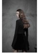 Metal Buckle Collar Front Chest Hollow-Out Long Sleeve Black Punk Tight T-Shirt