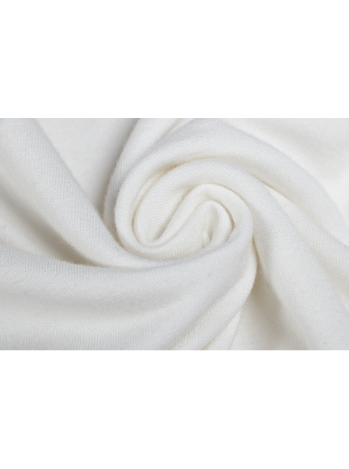 High Collar Long Sleeve Metal Ring Decoration Cuff Glial Print White Punk Tight Knitted T-Shirt