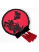 Individuality Retro Gothic Lace Butterfly Flannel Burgundy Tassel Bow Hat Hairpin