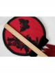 Individuality Retro Gothic Lace Butterfly Flannel Burgundy Tassel Bow Hat Hairpin