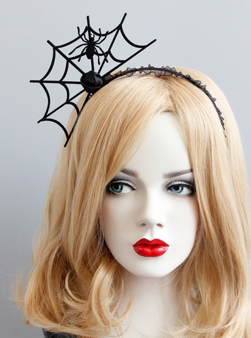 Black Spider Web Halloween Funny Ghost Festival Carnival Festival Gothic Headband