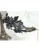 Gothic Style Retro Lace Flower Party Black Anklet