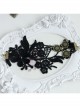 Gothic Style Retro Lace Flower Party Black Anklet