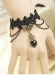 Black Vampire Love Retro Lace Exaggerated Fashion Women'S Bracelet