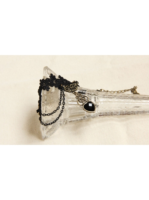 Black Vampire Love Retro Lace Exaggerated Fashion Women'S Bracelet