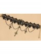 Black Retro Exaggerated Cross Collar Harajuku Style Lace Jewelry Choker