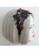 Halloween Christmas Gothic Personality Fashion Atmosphere Black Lace Broad-Brimmed Headband