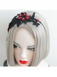 Halloween Christmas Gothic Personality Fashion Atmosphere Black Lace Broad-Brimmed Headband
