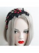 Halloween Christmas Gothic Personality Fashion Atmosphere Black Lace Broad-Brimmed Headband