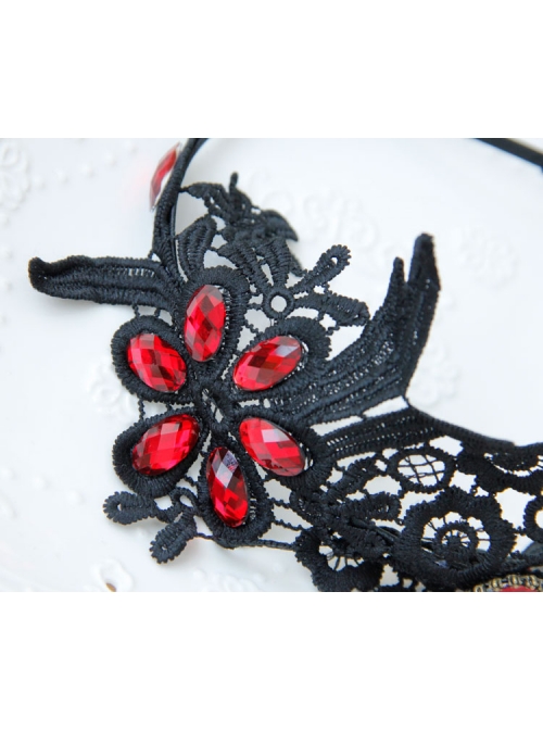 Halloween Christmas Gothic Personality Fashion Atmosphere Black Lace Broad-Brimmed Headband