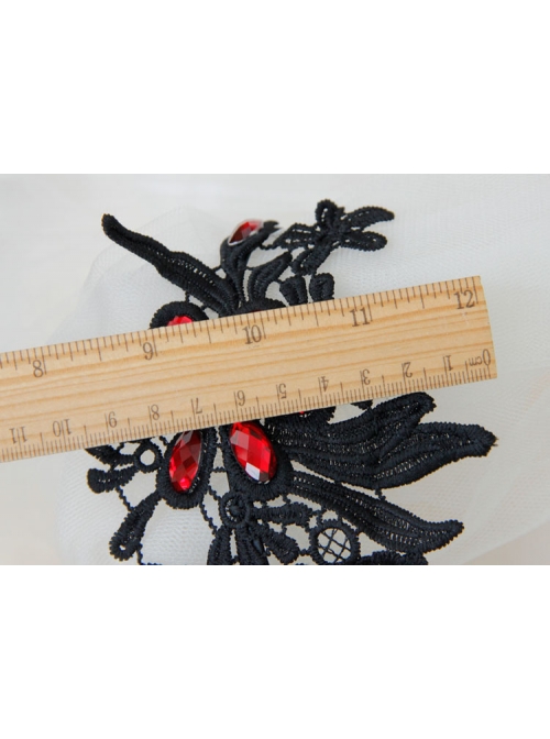 Halloween Christmas Gothic Personality Fashion Atmosphere Black Lace Broad-Brimmed Headband