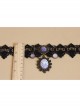 Gothic Style Retro Rose Flower Lace Pendant Female Short Necklace Fake Collar