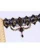 Gothic Punk Ball Heart-Shaped Lace Jewel Pendant Female Choker
