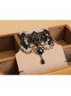 Gothic Punk Ball Heart-Shaped Lace Jewel Pendant Female Choker