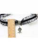 Simple Gothic Black Personality Harajuku Style Lace Rose Pendant Short Chain Jewelry