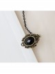 Gothic Baroque Palace Style Black Flowers Pearl Lace Band Ring Christmas Party Bracelet