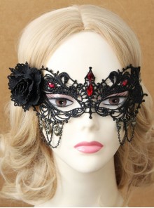 Gothic Black Rose Halloween Angel Princess Prom Sexy Half Face Retro Lace Mask