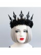 Dark Gothic Crown Black Halloween Witch Masquerade Show Garland Headband