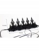 Dark Gothic Crown Black Halloween Witch Masquerade Show Garland Headband