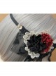 Retro Halloween Christmas Gothic Masquerade Princess Half Face Black Lace Roses Female Veil