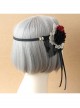 Retro Halloween Christmas Gothic Masquerade Princess Half Face Black Lace Roses Female Veil