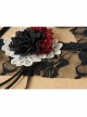 Retro Halloween Christmas Gothic Masquerade Princess Half Face Black Lace Roses Female Veil