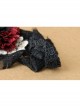 Retro Halloween Christmas Gothic Masquerade Princess Half Face Black Lace Roses Female Veil