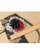 Retro Halloween Christmas Gothic Masquerade Princess Half Face Black Lace Roses Female Veil
