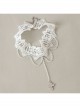 Lolita White Lace Cross Christmas Fashion Party Queen Short Necklace