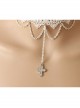 Lolita White Lace Cross Christmas Fashion Party Queen Short Necklace