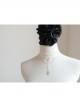 Lolita White Lace Cross Christmas Fashion Party Queen Short Necklace