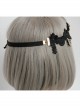 Halloween Masquerade Retro Flowers Lace Stretch Female Gothic Black Headband