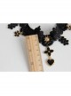 Halloween Masquerade Retro Flowers Lace Stretch Female Gothic Black Headband