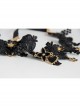 Halloween Masquerade Retro Flowers Lace Stretch Female Gothic Black Headband