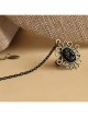 Retro One-Piece Chain With Ring Female Gothic Style Black Lace Bracelet