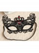 Gothic Prom Retro Princess Style Lace Crown Ruby Half Face Elastic Band Mask