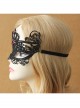 Gothic Prom Retro Princess Style Lace Crown Ruby Half Face Elastic Band Mask