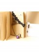 Retro Fashion Gothic Black Lace Rose Flower Female Bracelet Ring One Chain