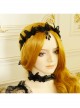 Black Net Yarn Lace Butterfly Headband Gothic Long Streamer Headwear