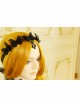 Black Net Yarn Lace Butterfly Headband Gothic Long Streamer Headwear