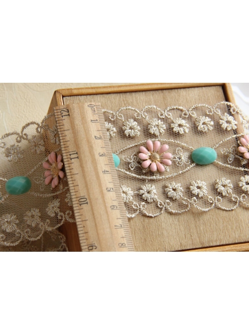 Bohemia Fresh Lace Flowers Hair Band Fashion Retro Female Headscarf
