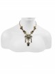 Victorian Antique Gold Vintage Artificial Gemstone Acrylic Pearl Gothic Necklace