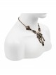 Victorian Antique Gold Vintage Artificial Gemstone Acrylic Pearl Gothic Necklace