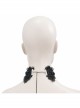 Black Spider Web Woven Black Crystal Pendant Gothic Necklace
