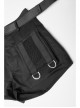 I-Shaped Clasp Belt Multi-Level Pocket Pit Ribbon Decoration Black Punk High Waist Shorts