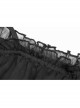 Off-Shoulder Front Chest Chiffon Flounce Black Gothic Imitation Silk Sling Dress