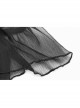 Off-Shoulder Front Chest Chiffon Flounce Black Gothic Imitation Silk Sling Dress